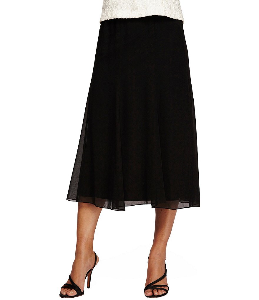 Alex Evenings A-Line Midi Skirt