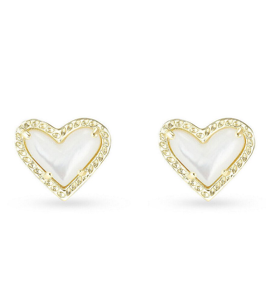 Kendra Scott Ari Heart Gold Stud Earrings