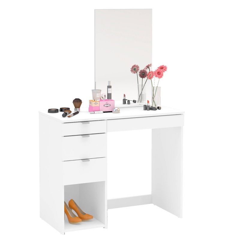 Savannah Vanity with Mirror White - Chique