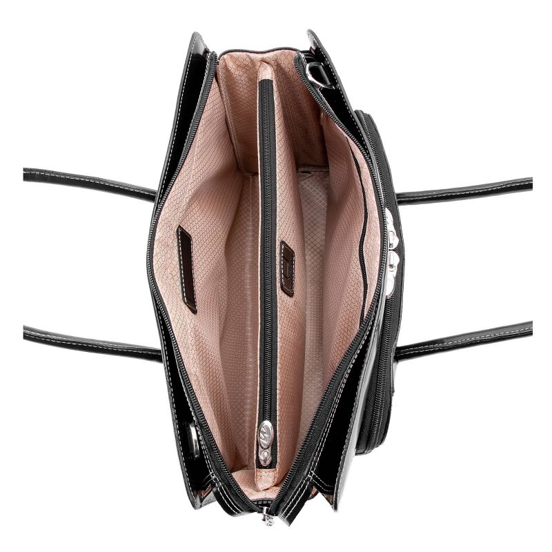 McKlein Lake Forest 15" Leather Ladies' Laptop Briefcase (Black)