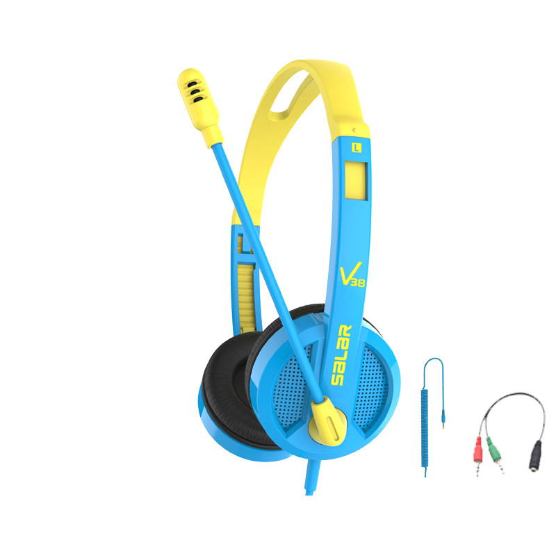 Over Ear Headphones Mic Noise Reduction 3.5MM Wired Headset