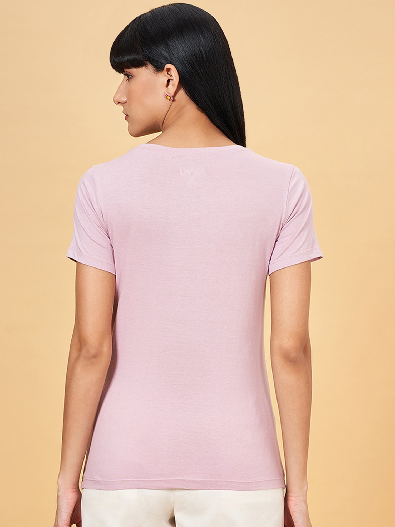 Honey by Pantaloons Pink Cotton Printed T-Shirt