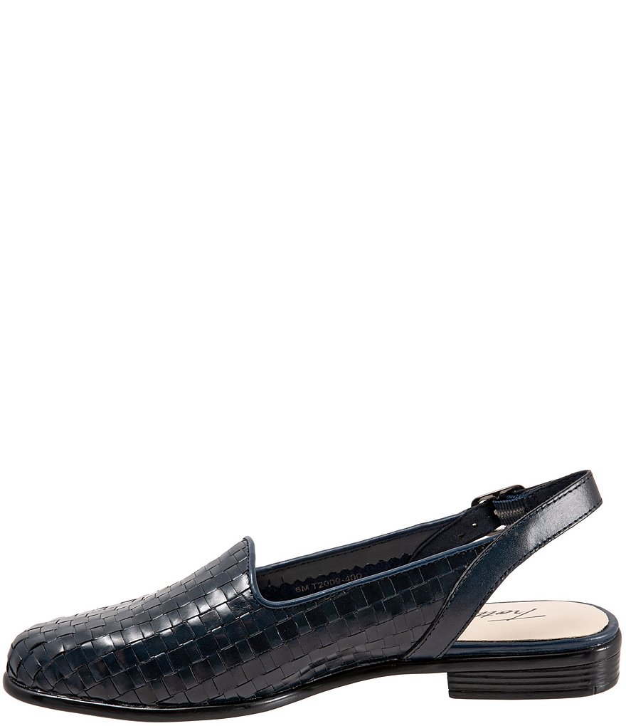 Trotters Lena Woven Leather Slingback Flats