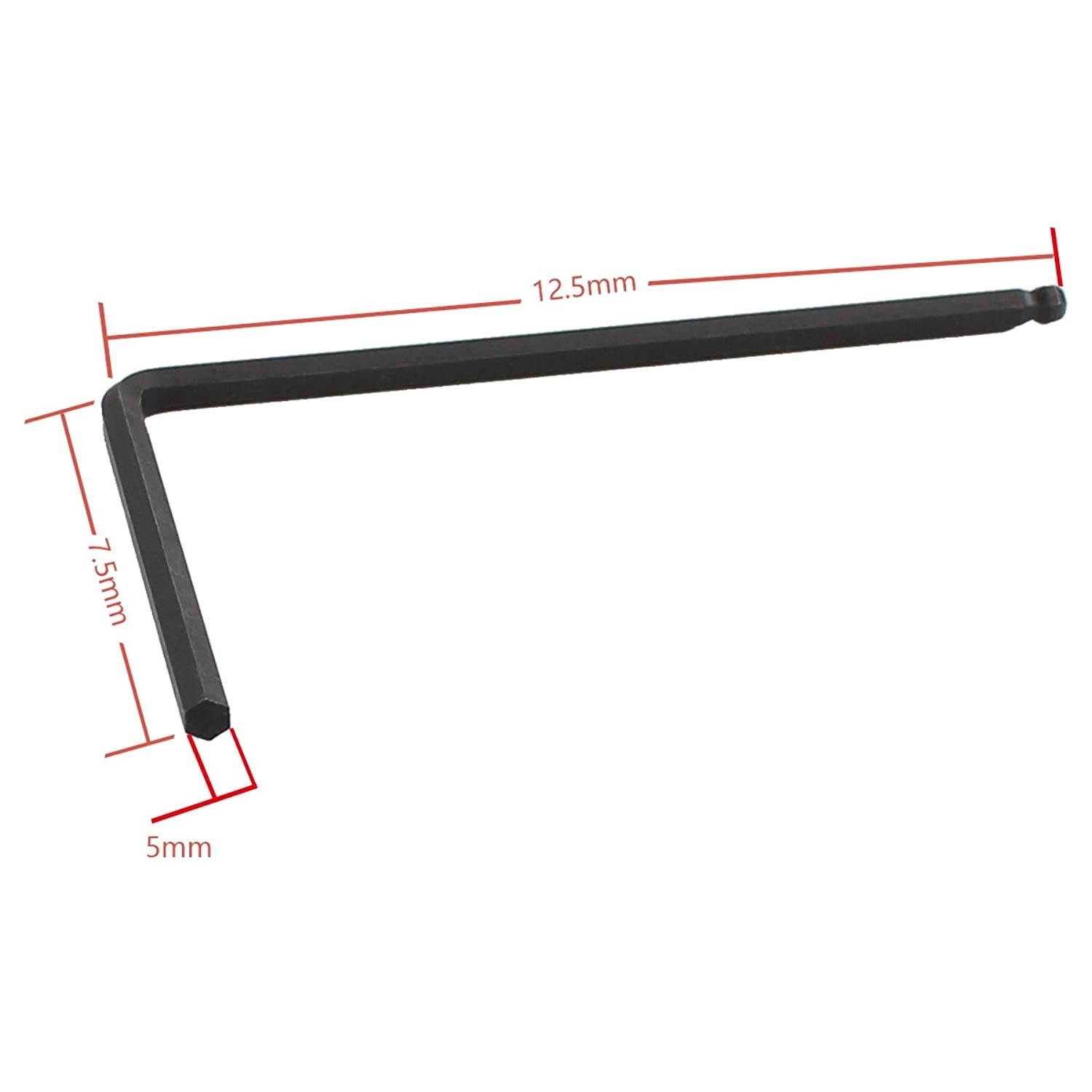 XtremeAmazing 5mm Guitar Truss Rod Ball End Long Allen Wrench Adjustment Tool for Martin Acoustic Guitar