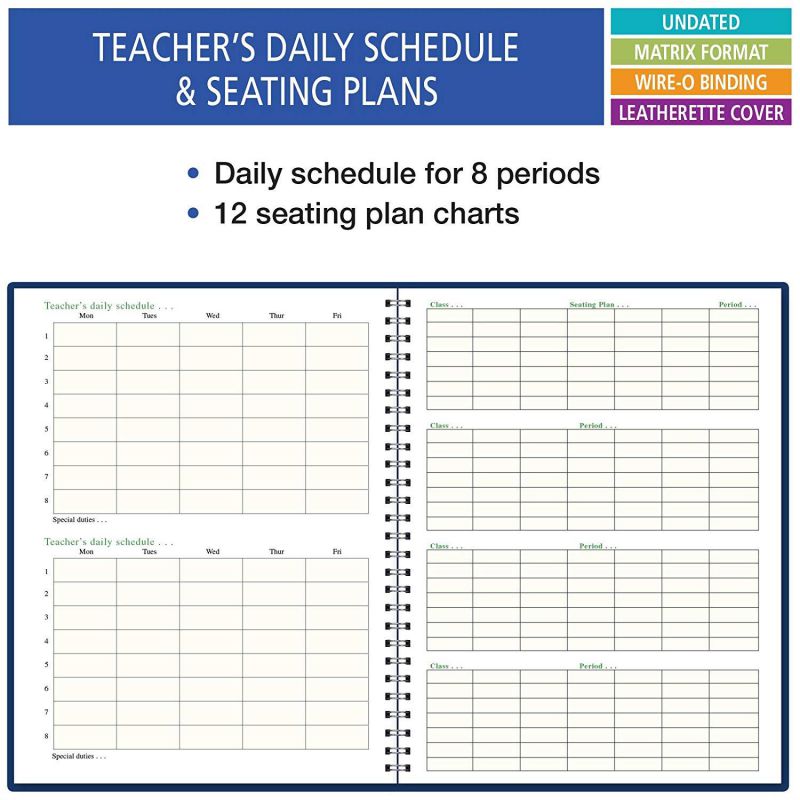 6 Period Teacher Lesson Plan; Days Vertically Down the Side (W202)