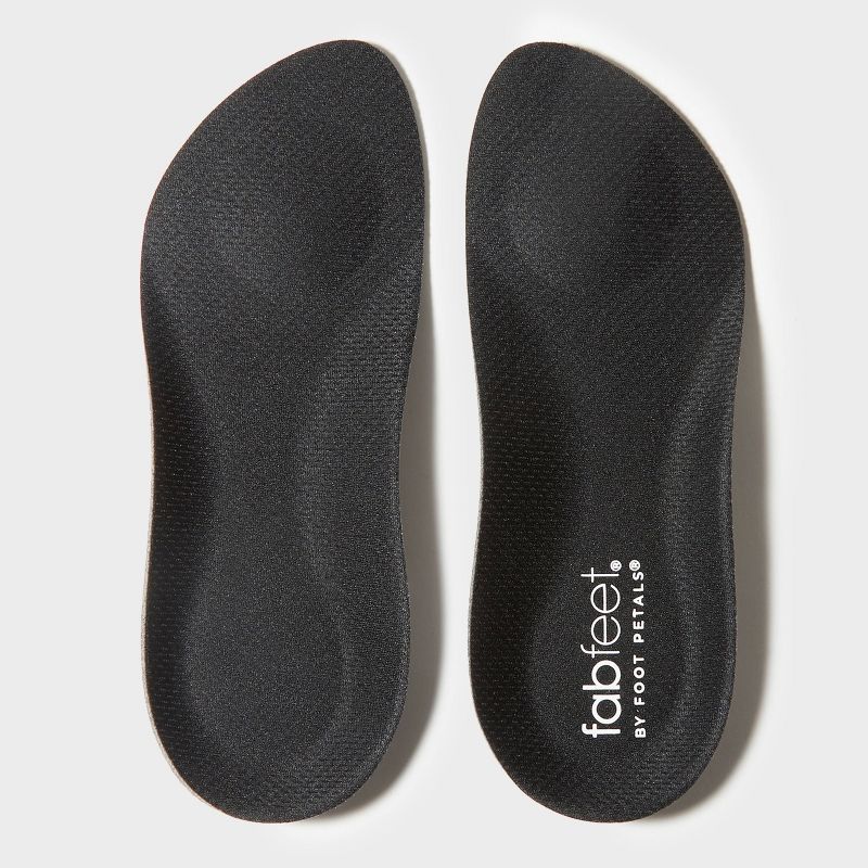 Women's Fab Feet by Foot Petals Flat Shoe Cushion Insoles Black One Size - 1 pair
