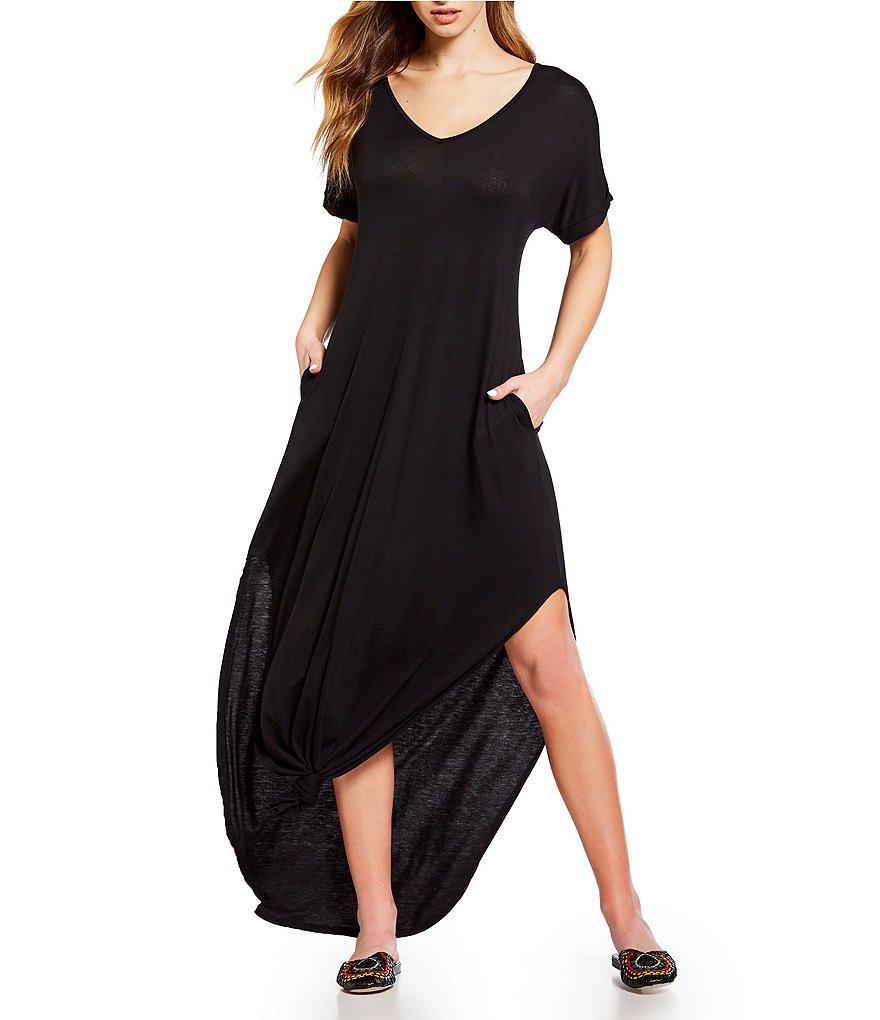 Stilletto's Oversized T-Shirt V-Neck Maxi Dress