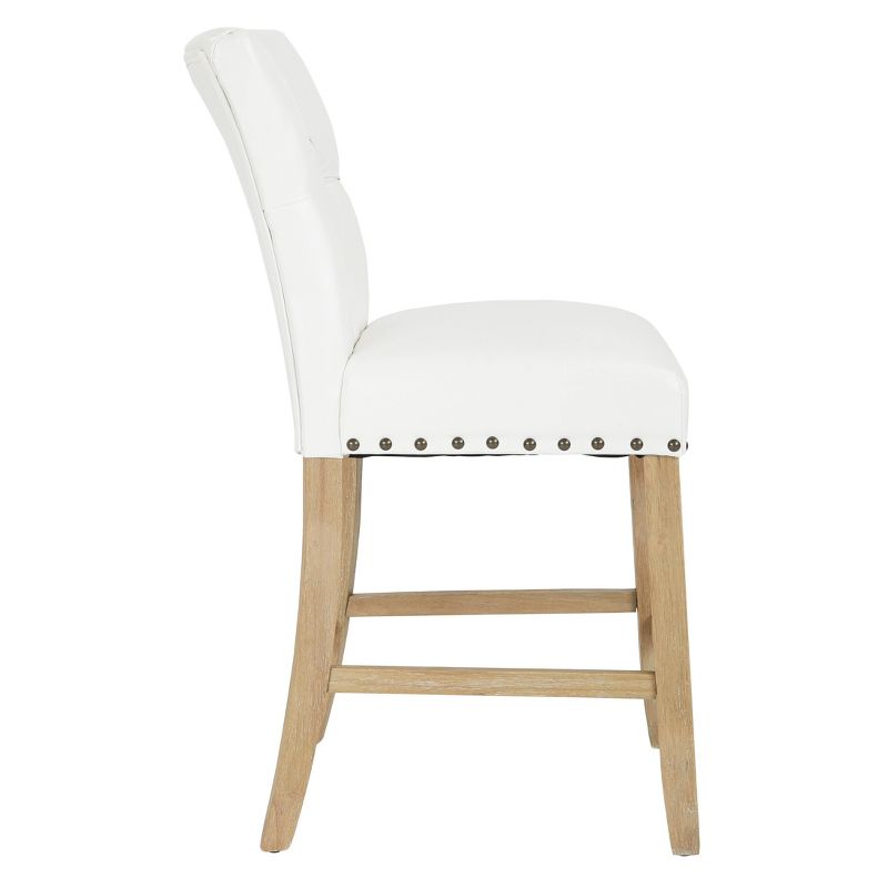 Set of 2 24" Preston Counter Height Barstool White - OSP Home Furnishings