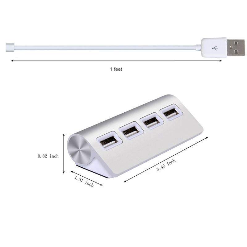 High Speed 480Mbps 4 Port USB 2.0 Hub,USB Splitter Adapter Port For Laptop PC Computer Peripherals Accessories