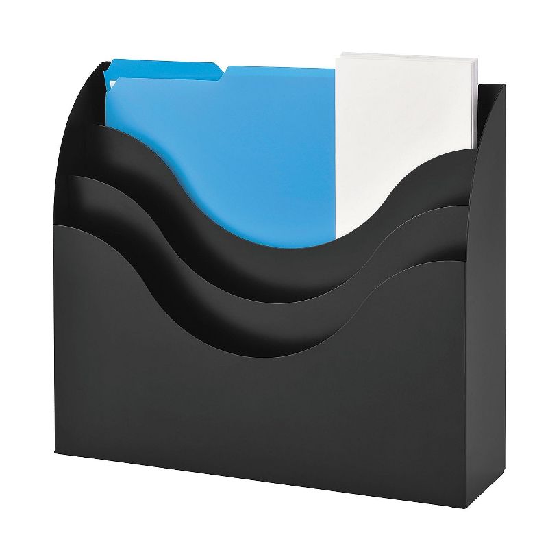 Steelmaster Three-Tier Organizer 11 1/2 x 3 1/2 x 12 7/8 Black 27130004