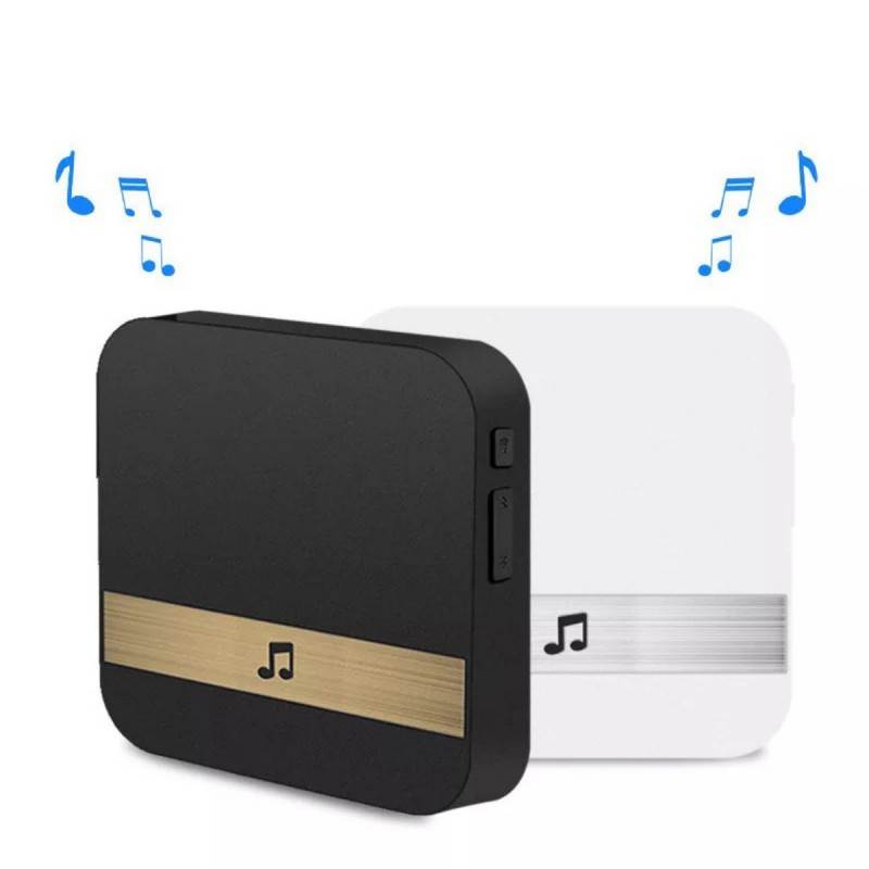 AC90-250V Smart Indoor Doorbell Chime Wireless WiFi Door Bell US  Plug (Black)