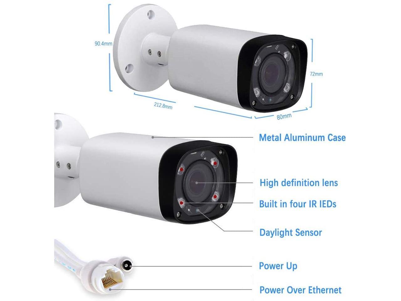 4MP Outdoor Bullet PoE IP Camera, IPC-HFW4431R-Z 2.7-12mm Motorized Varifocal Lens 4X Optical Zoom, IR Night Vision 60m, H.265, Waterproof Surveillance Camera&iexcl;&shy;