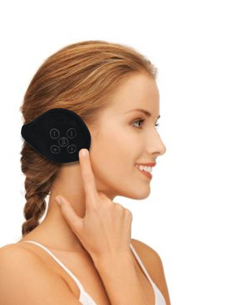 Bluetooth Wireless Headphone Fleece Earmuffs - Black