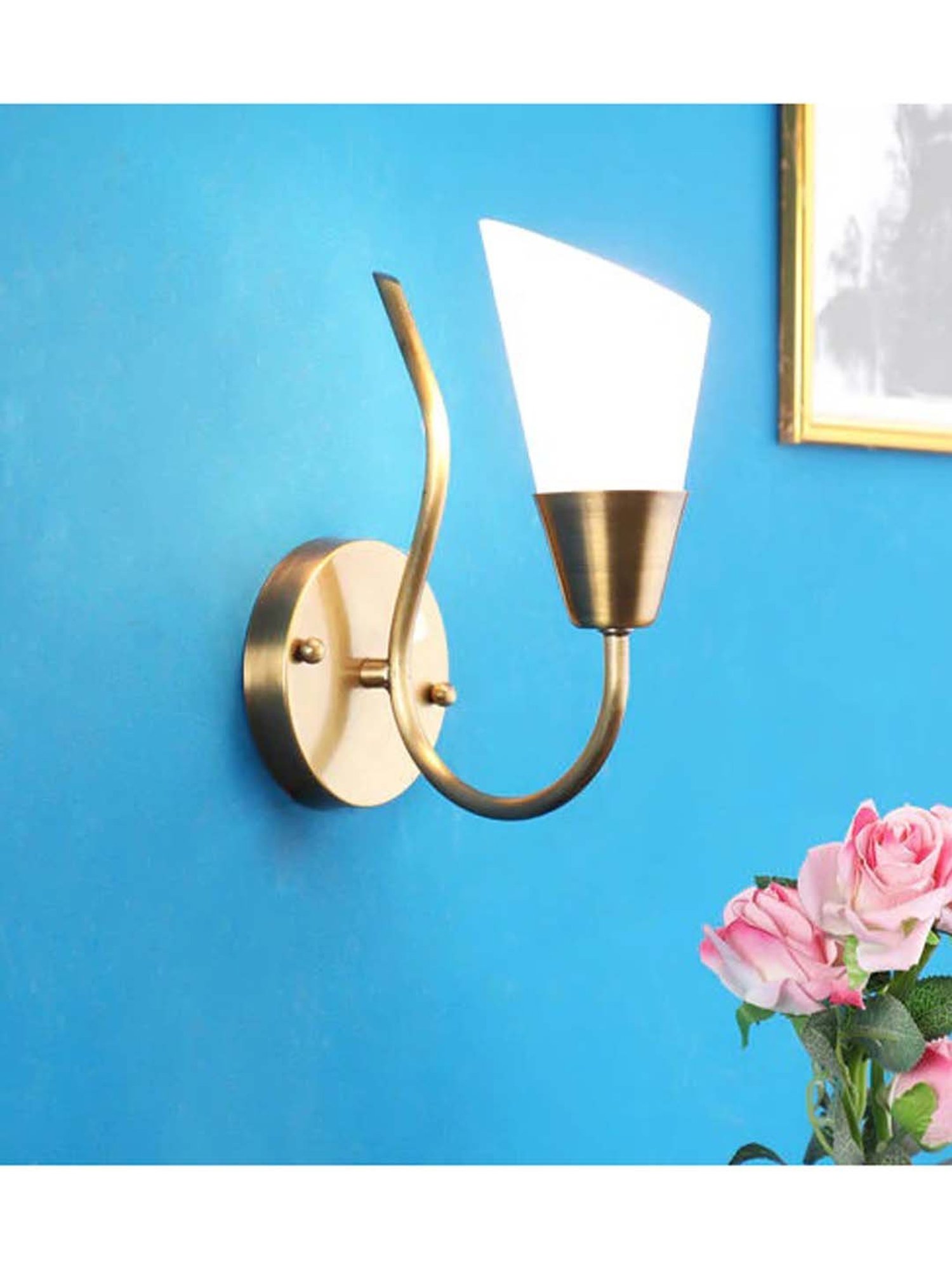 Fos Lighting Antique Brass Usha Double Wall Light (Bulb not included) - Set of 1