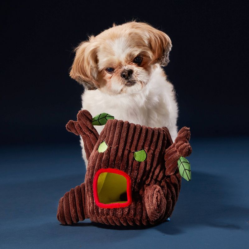 Bark Stumpy Hollow Dog Toy - Brown