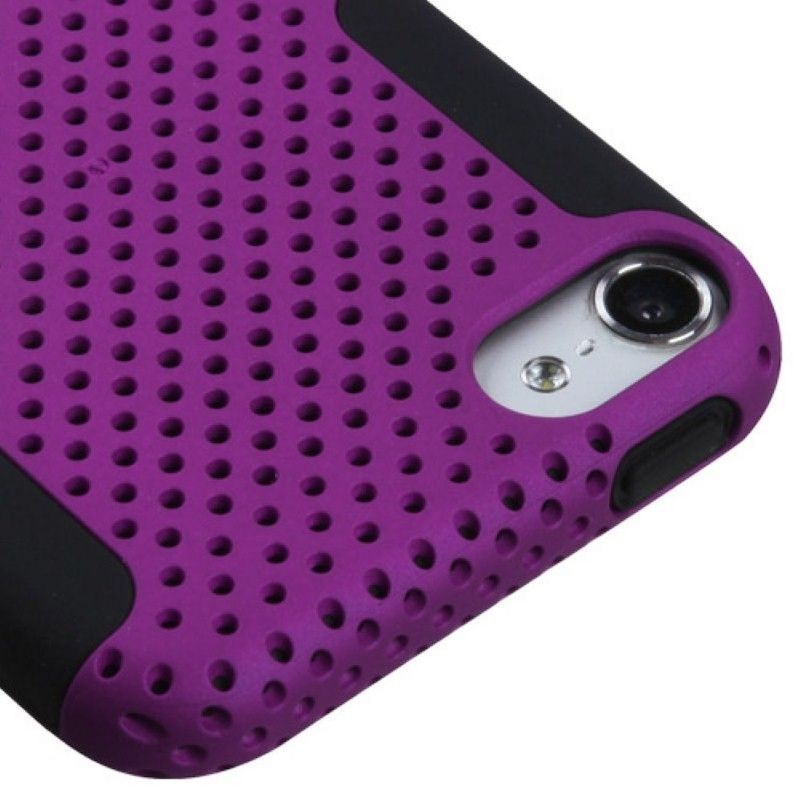 ASMYNA For Apple iPod Touch 5th Gen/6th Gen Purple Mesh Hard Hybrid Case Cover