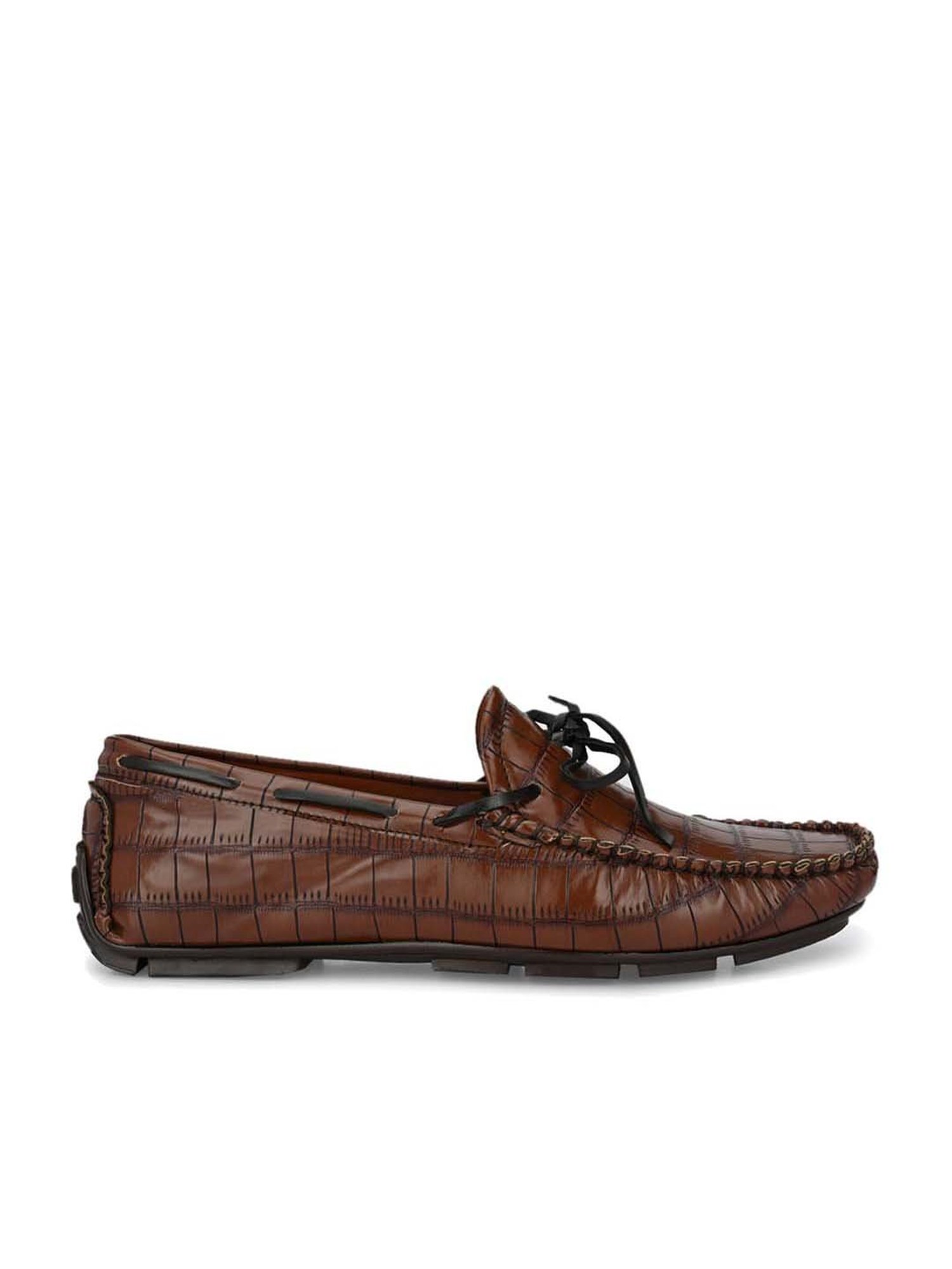 El Paso Men's Brown Boat Shoes