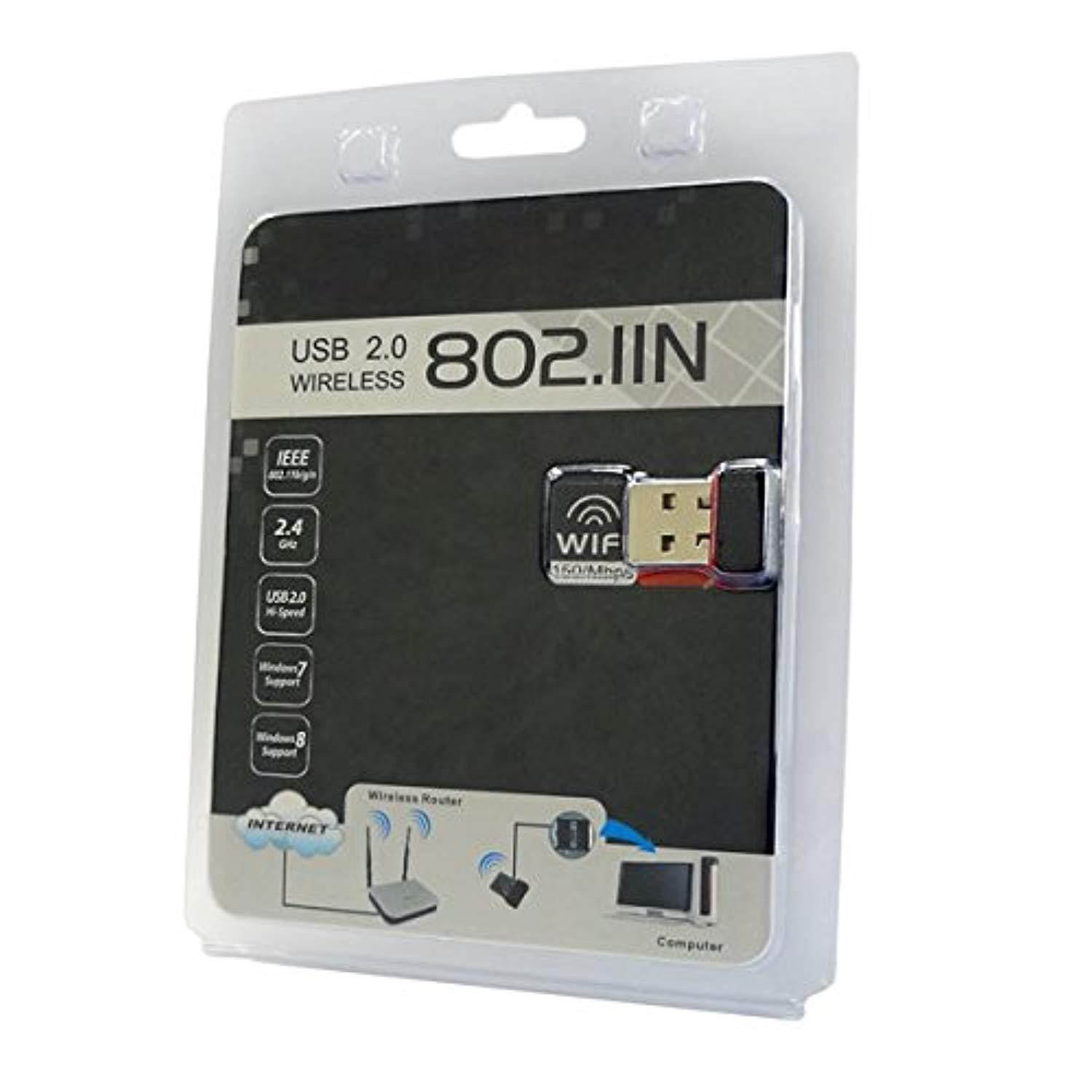 Premiertek PL-5370N miniN Wireless 150Mbps 802.11n USB Adapter Comply with 802.11N 802.11g and 802.11b Standards