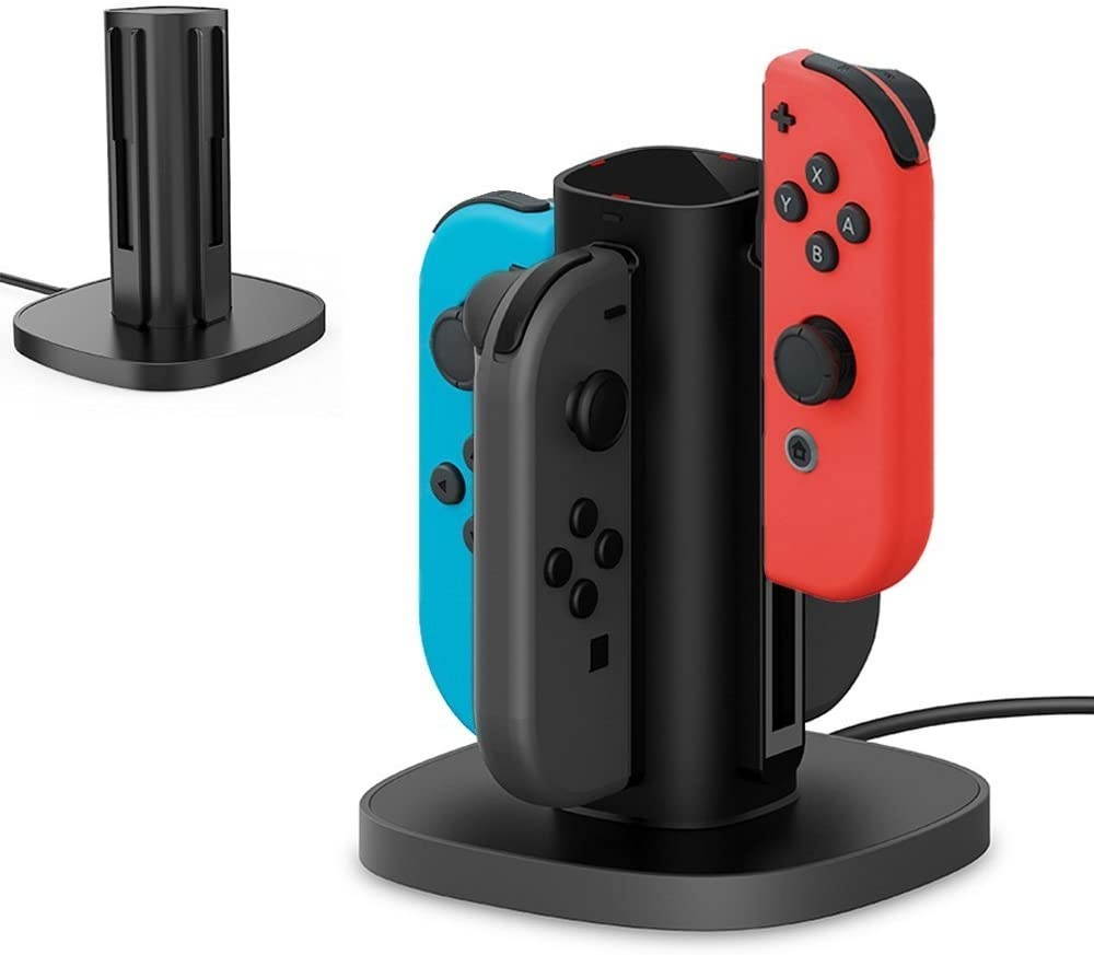 REYTID 4 in 1 Charger Stand Compatible with Nintendo Switch Jon-Con Controllers Charging Station