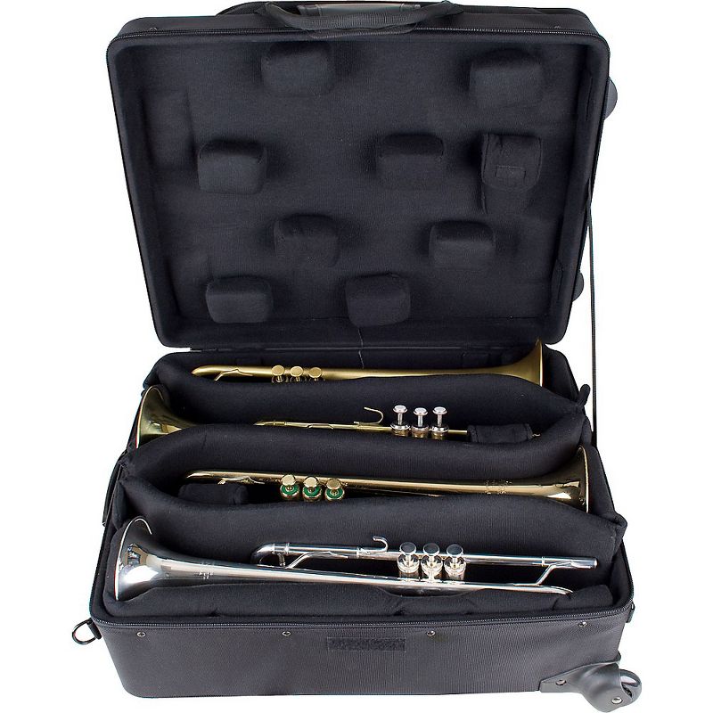 Protec IP301QWL iPAC Quad Trumpet Case with Wheels IP301QWL Black