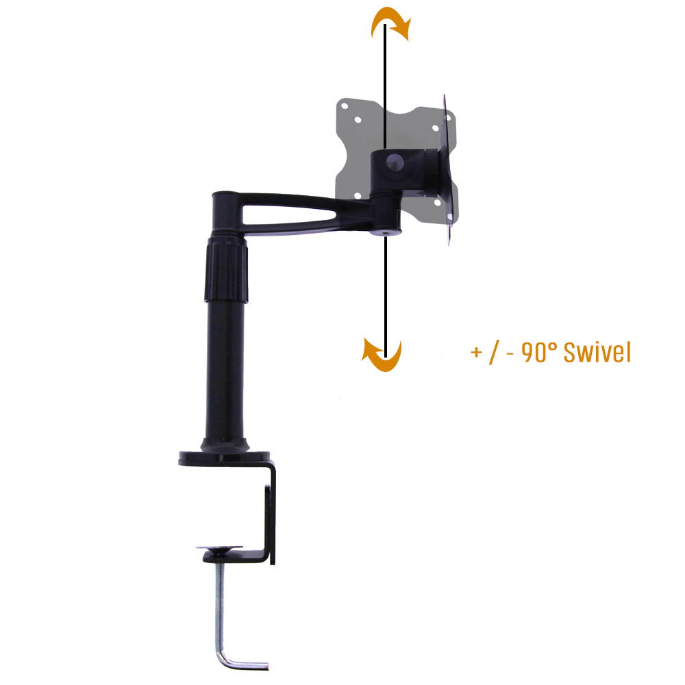 Articulating Monitor/TV Desk Mount 10-30" VESA 100 x 100 with LIFETIME WARRANTY (KORAMZI KWM1410)