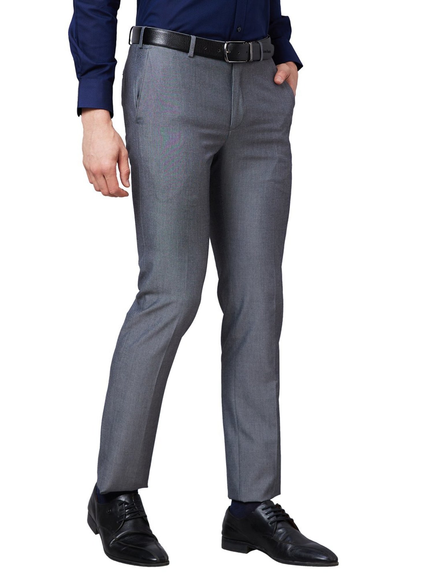 Raymond Grey Classic Fit Trousers
