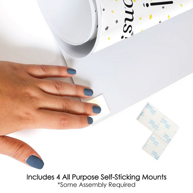 Big Dot of Happiness Hello Little One - Yellow and Gray - Neutral Baby Shower Decorations Party Banner