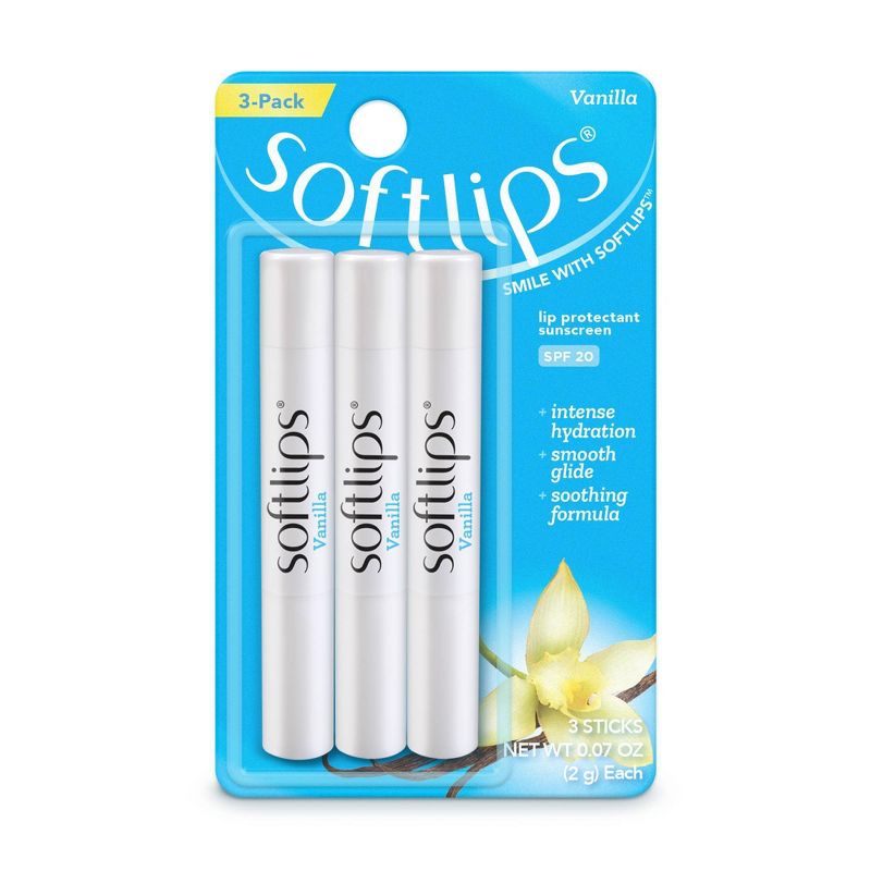 Softlips Lip Balms - Vanilla - 3pk/0.21oz