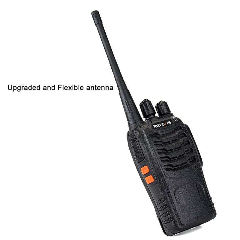 H-777 Two Way Radios Long Range Rechargeable,Hands Free Handheld Flashlight Walkie Talkies, Fast Charging USB Wall Adapter,Charger Base,Battery Included (Black, 10 Pack)