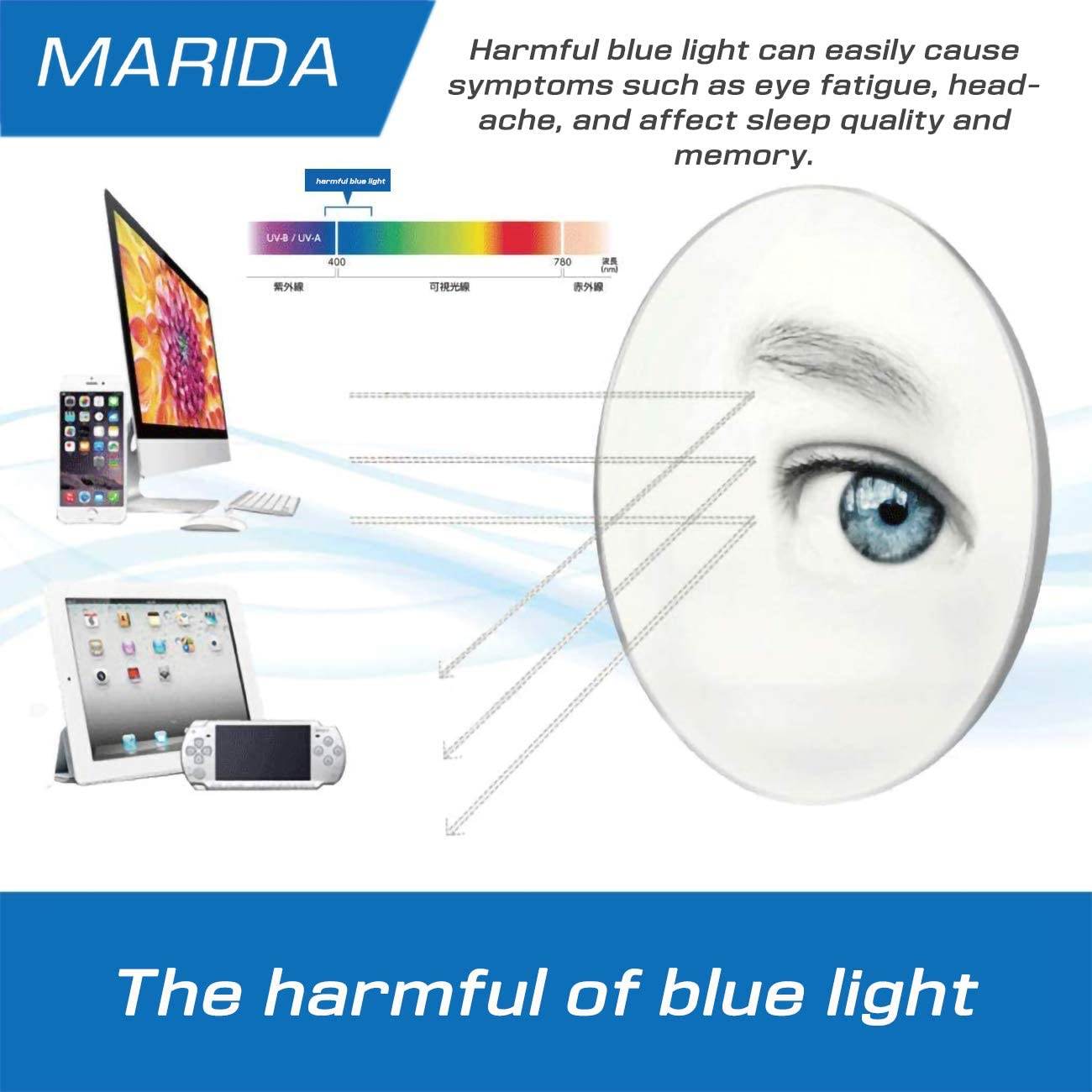 Blue Light Blocking Glasses for Kids Boys Girls TR90 Square Flexible Frame Anti-Blue Light Anti-Eyestrain Anti-Glare Anti UV Age 4-10 Blue