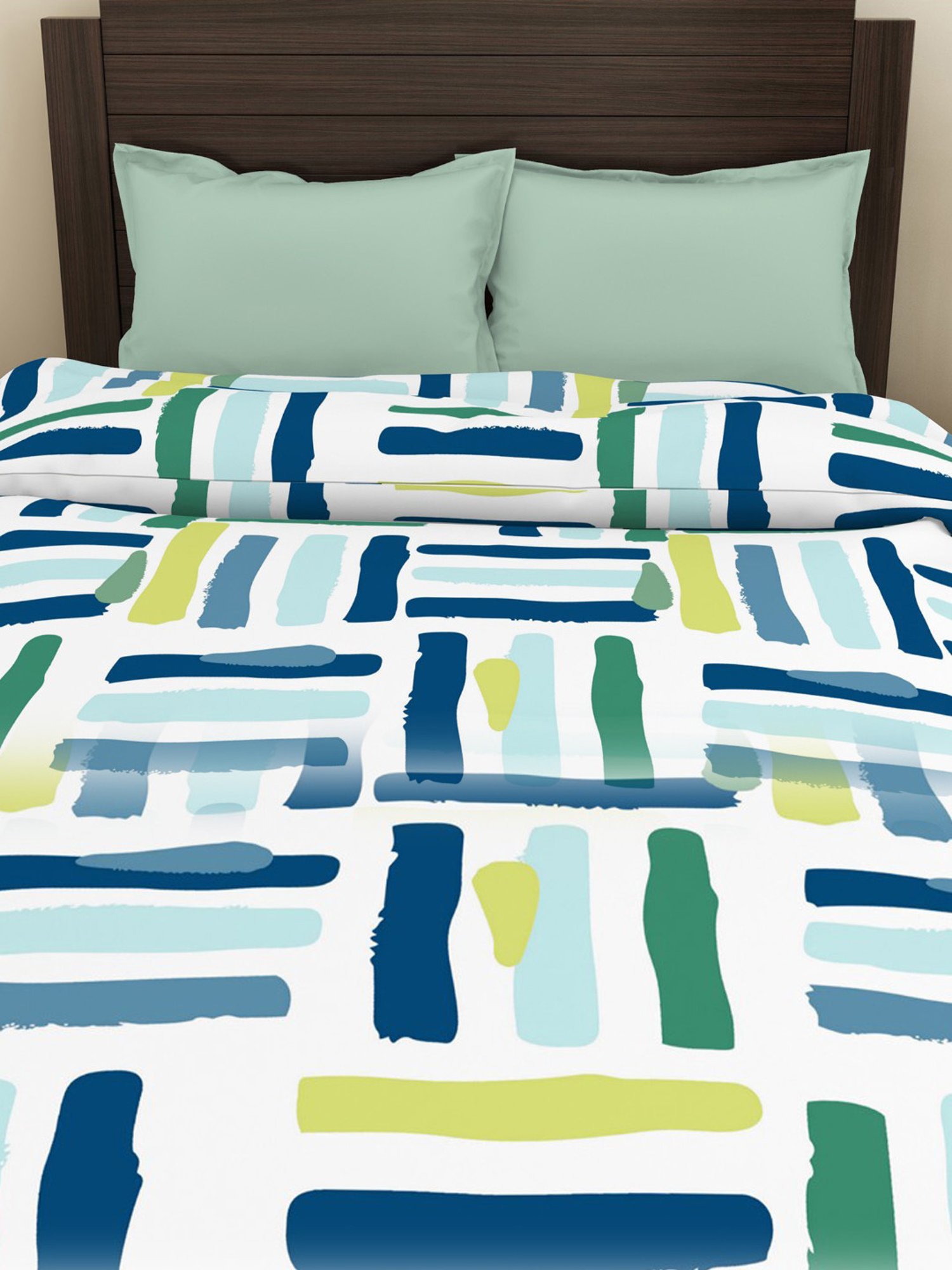 Welspun Printed Green 144 TC Microfiber Double Dohar