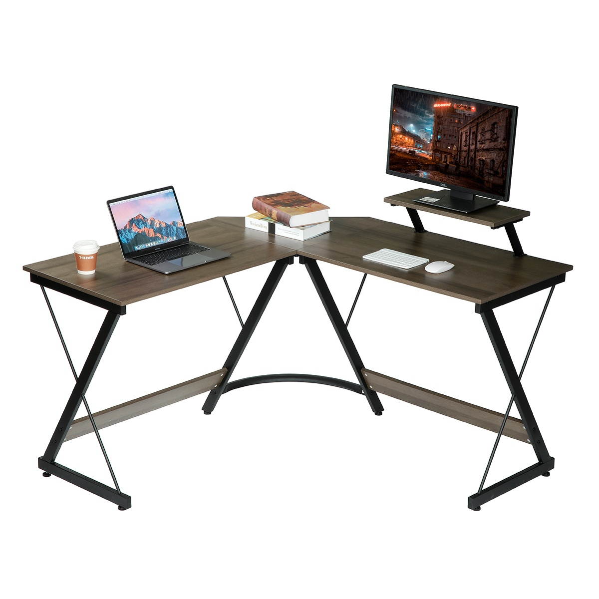51" L-Shaped Desk Computer Corner Home Gaming Office Writing Study Table Workstation