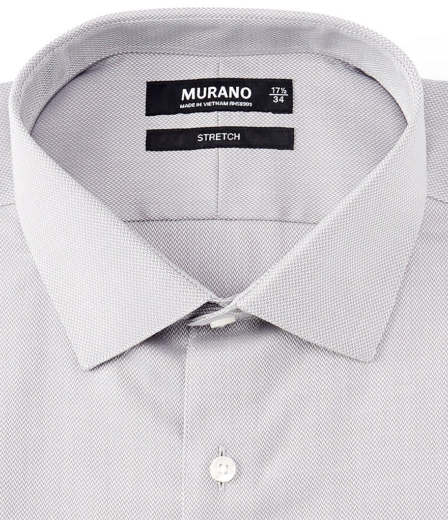 Psycho Bunny Non-Iron Modern Fit Spread Collar Solid Dress Shirt