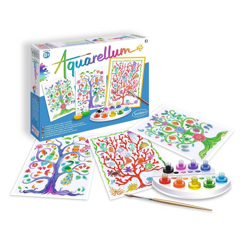 15ct Painting Kit Aquarellum Trees of Life - SentoSphere USA