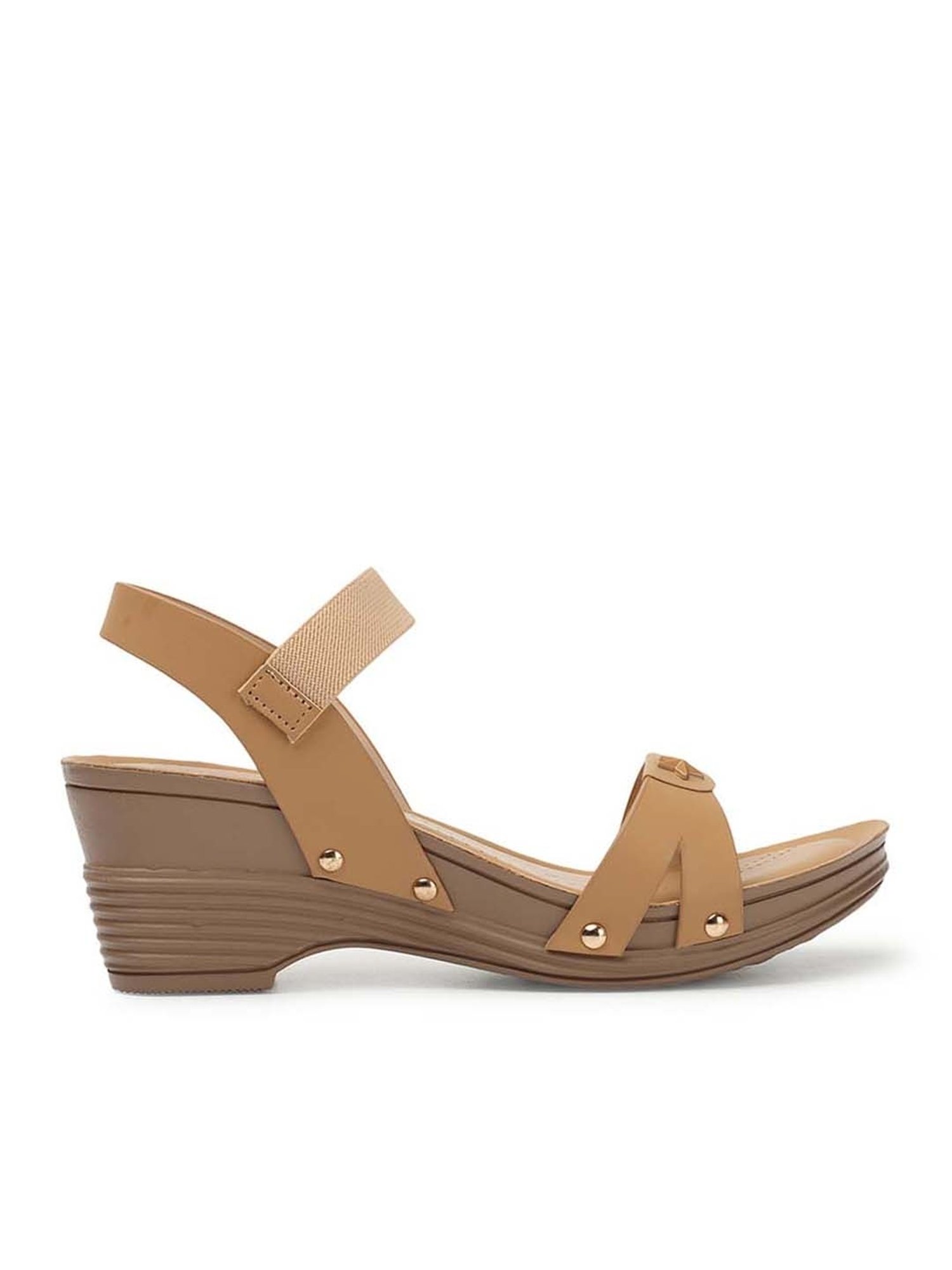 Iconics Women's Tan Ankle Strap Sandals