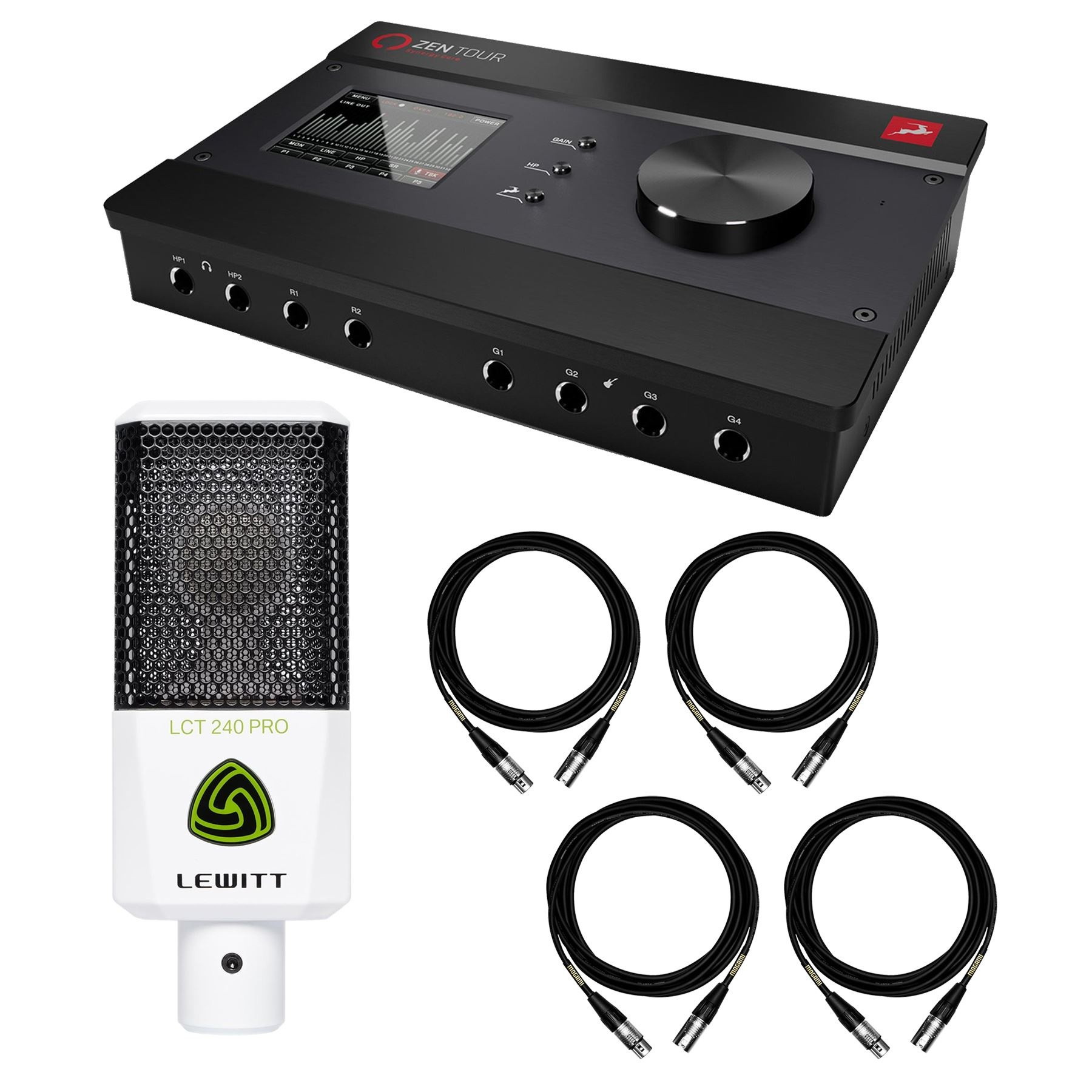Antelope Audio Zen Tour Synergy Core w/ Lewitt LCT 240 Pro White & Mogami Cables Bundle