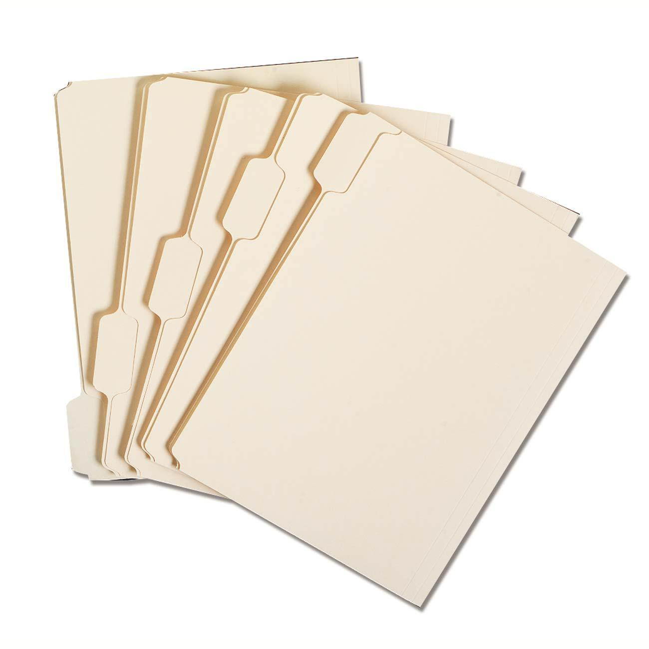 File Folders 3/4" Expansion 1/5-Cut Letter 100/BX Manila