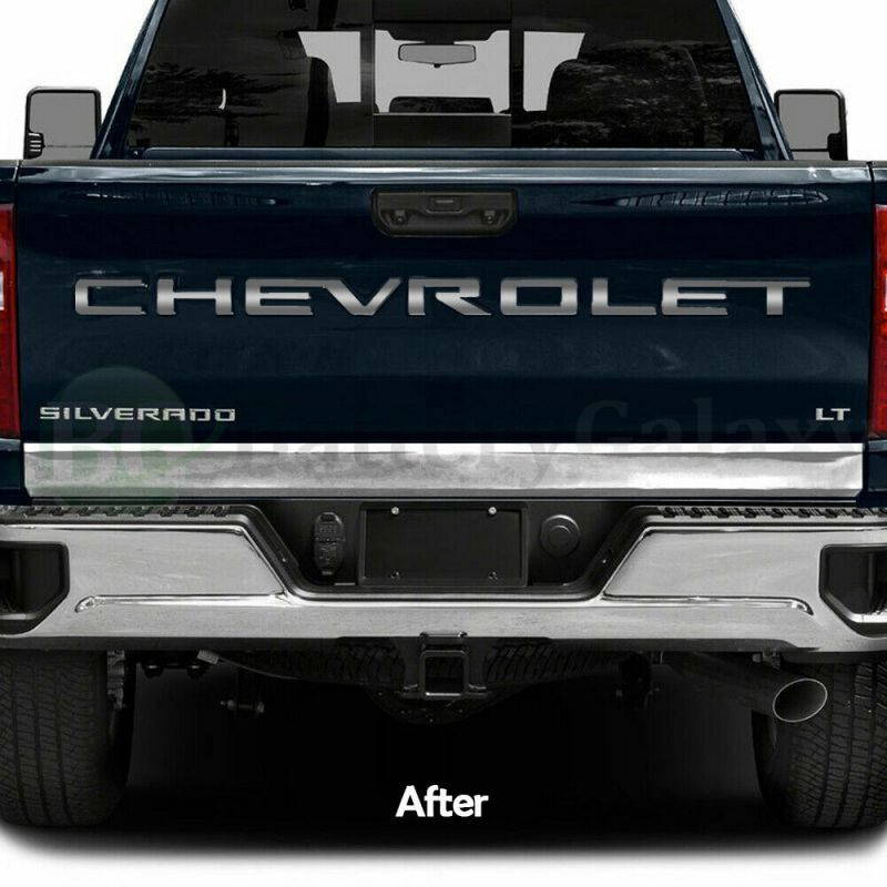 2020 Chrome Tailgate Letters for CHEVROLET Silverado Insert Decals Stickers