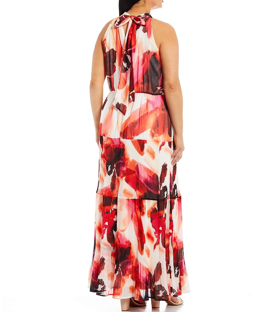 Alex Marie Alyssa Plus Size Mock Neck Sleeveless Maxi Dress