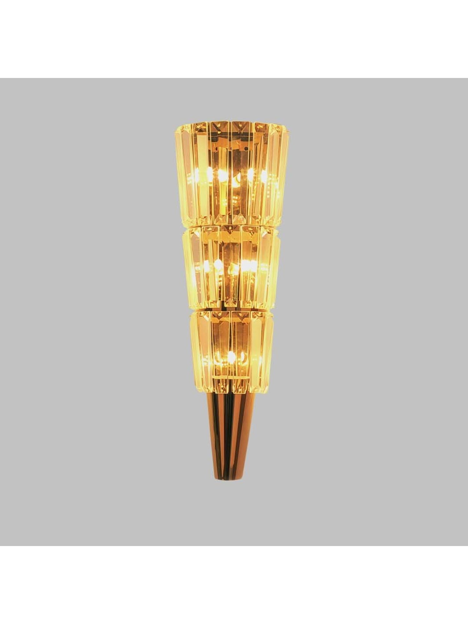 Kapoor E Illuminations Elements Golden & Transparent Metal LED Wall Light - Set of 1