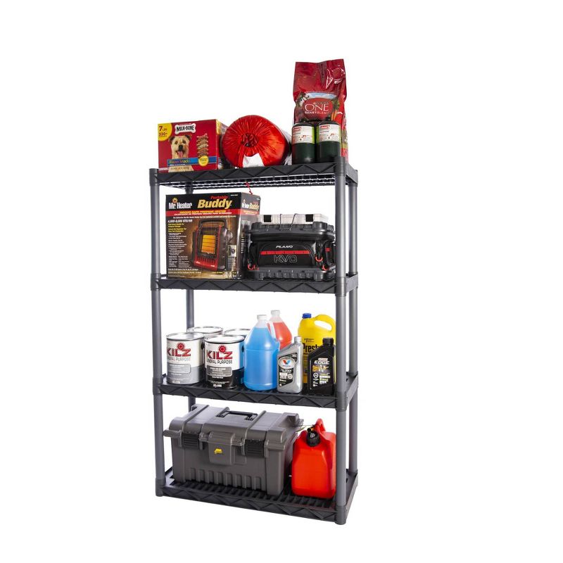 Plano 4 Shelf Utility Storage Gray