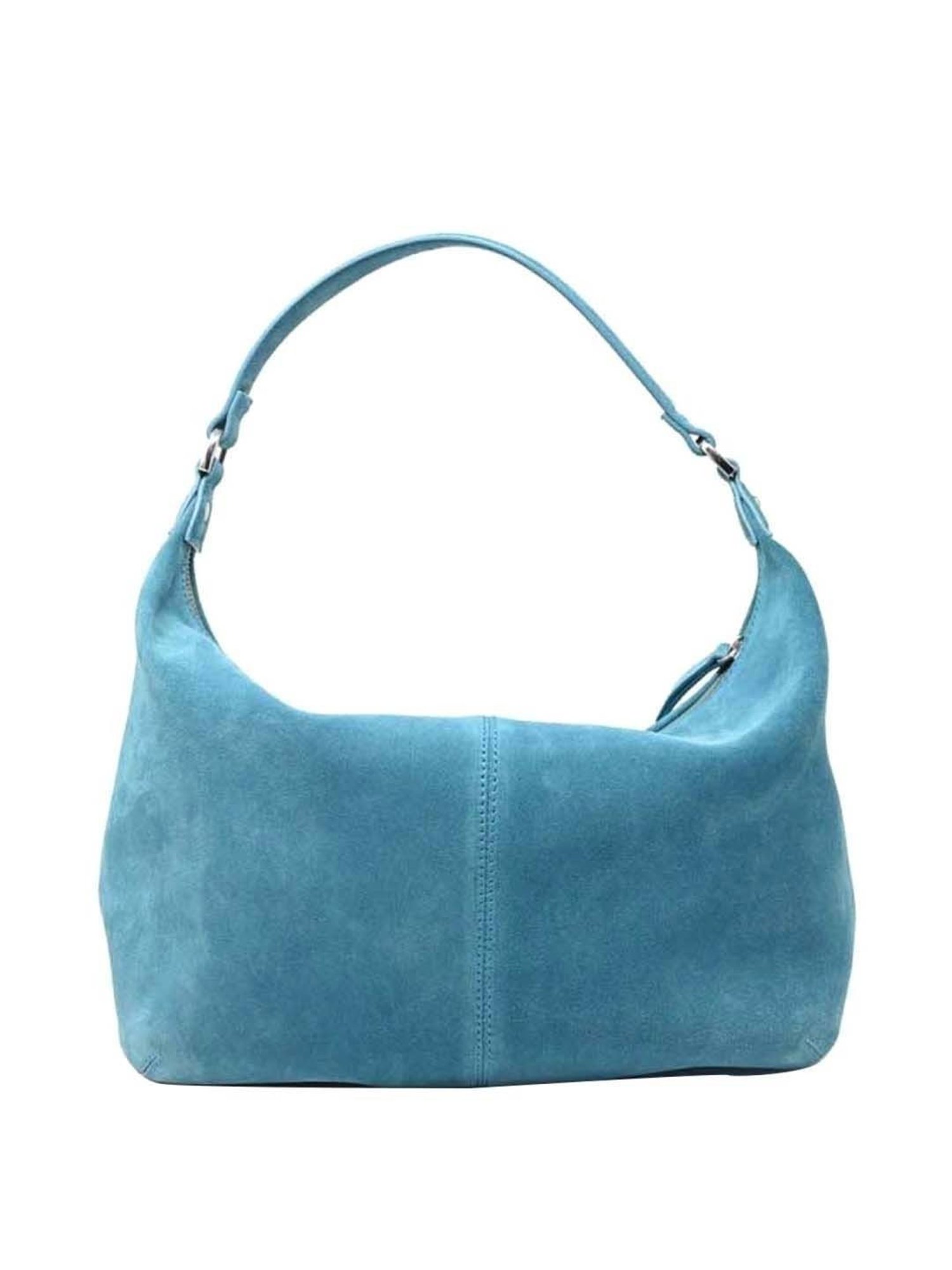 Tohl Blue Solid Large Hobo Handbag