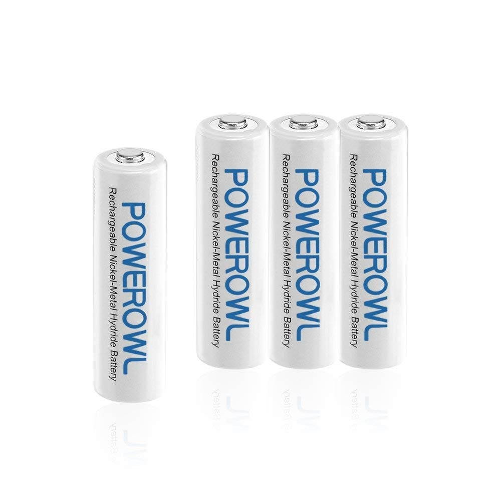 AAA Rechargeable Bateries, Powerowl Rechargeable AAA Batteries 1000mAh High Capacity 1.2V NiMH Low Self Discharge Rechargeable AAA Battery (AAA 4 Pack)