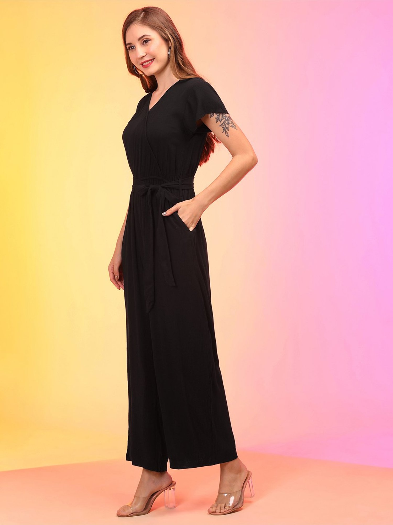 Globus Black Maxi Jumpsuit