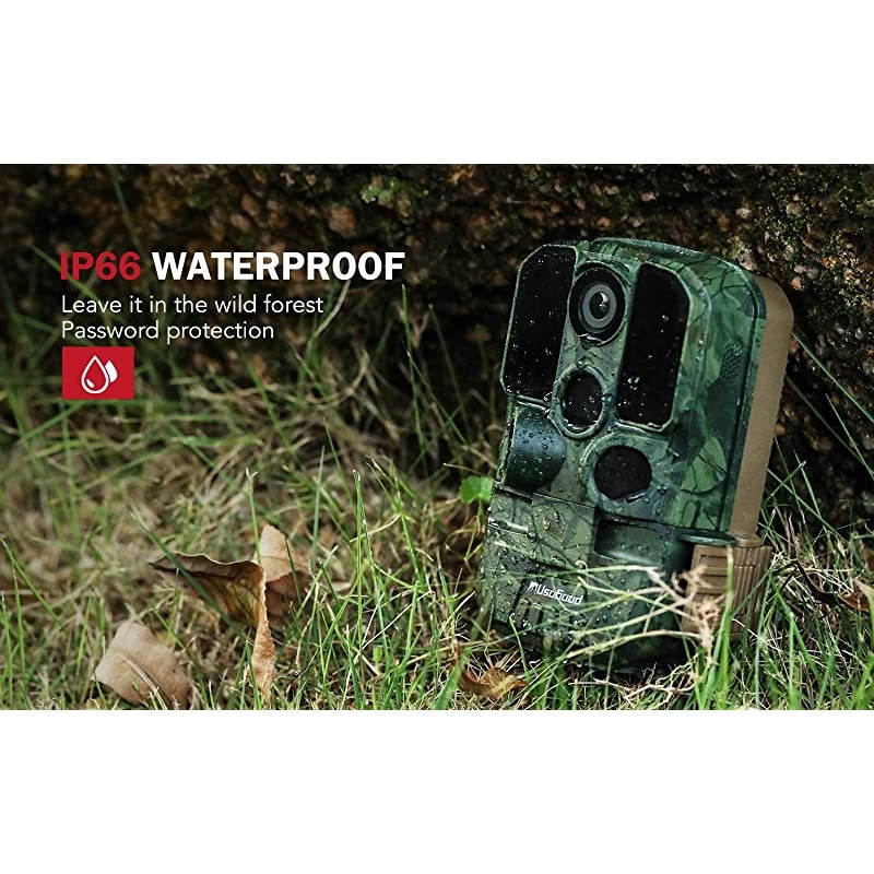 Trail Camera 20MP 1080P Game Hunting Cameras with IP66 Waterproof No-Glow Clear Night Vision and 3 Infrared Motion Sensors for Garden Outdoor Wildlife Monitoring and Home Security Surveillance