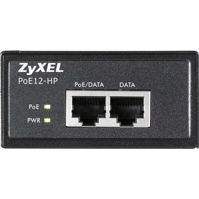 ZyXEL PoE-12HP Power over Ethernet Injector - 240 V AC Input - 1 10/100/1000Base-T Input Port(s) - 1 10/100/1000Base-T Output Port(s) - 30 W