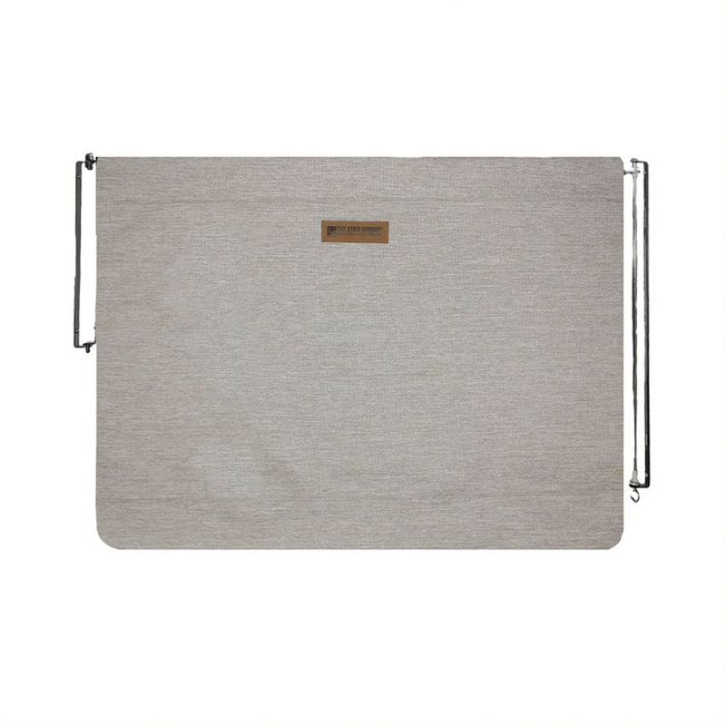 The Stair Barrier Regular Wall to Wall Single Panel Swing Gate with Fabric Slipcover Baby and Pet Safety Gate, 27 to 42.5 Inch, Burlap Khaki