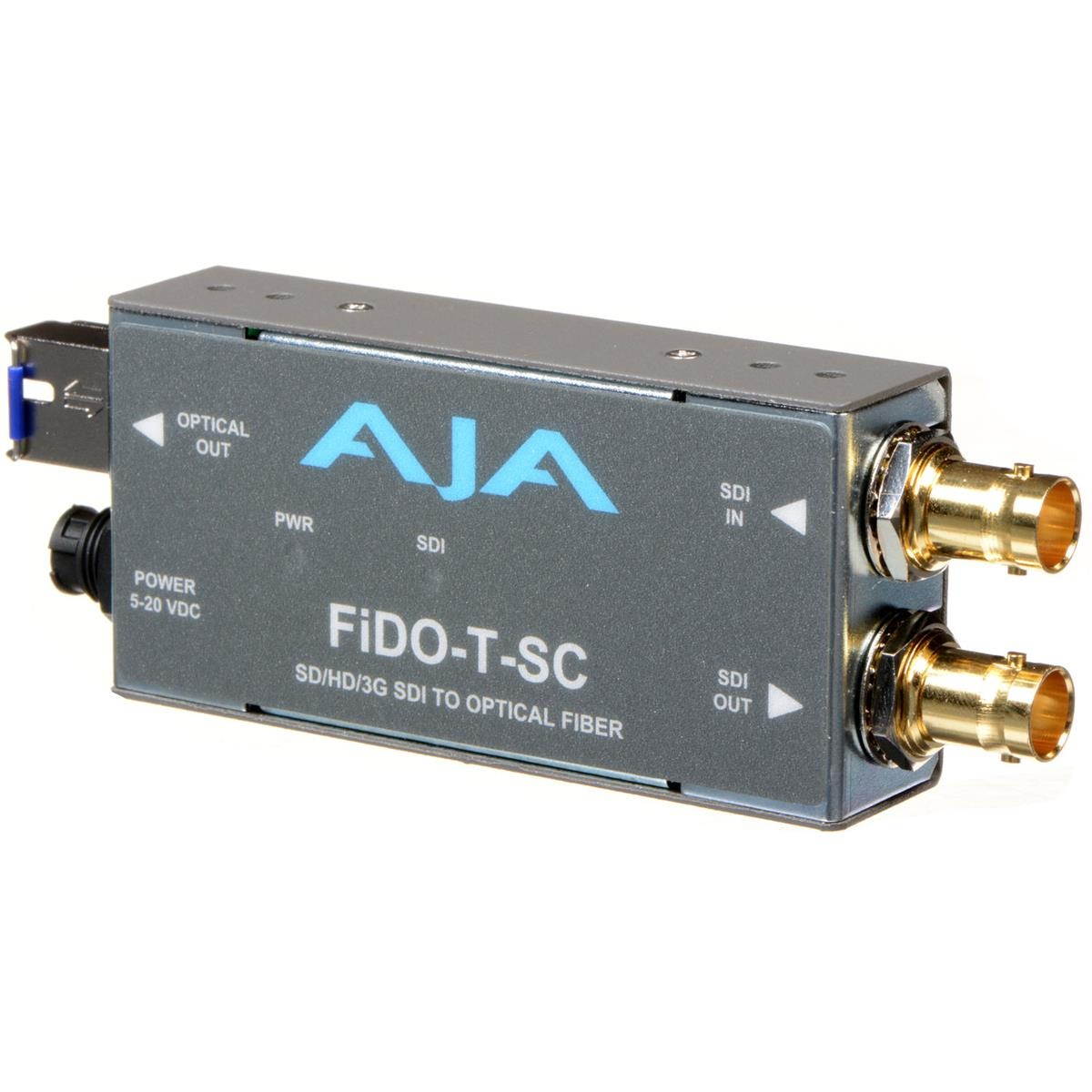 AJA Video Systems - FIDO-T-SC - Single channel SDI to SC Fiber Converter/ SDI loopout up to 10km