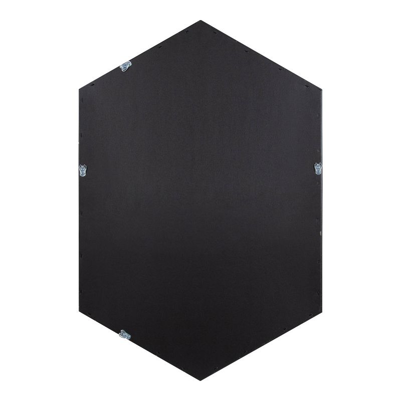 24" x 36" Laverty Hexagon Wall Mirror Black - Kate & Laurel All Things Decor