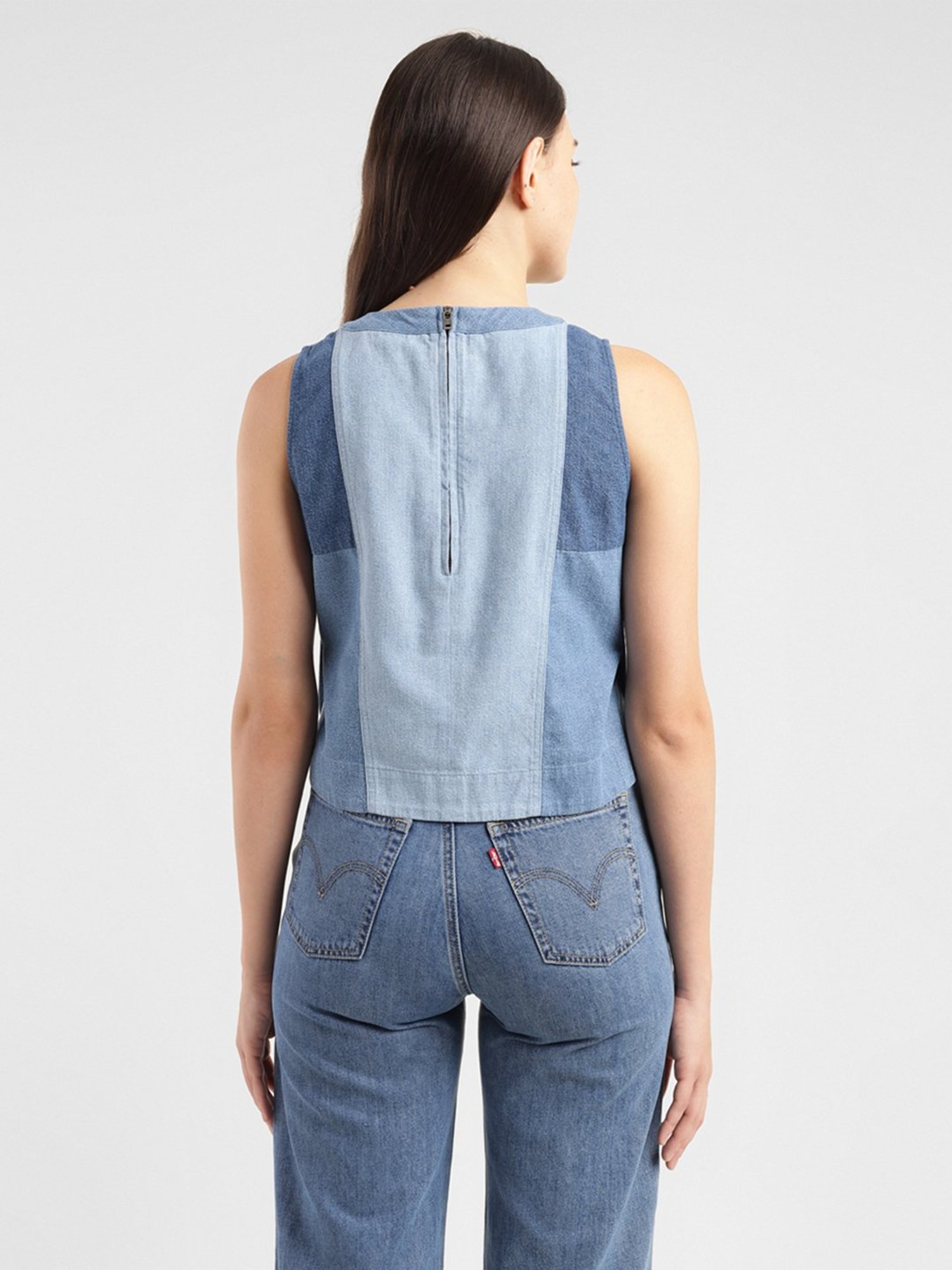 Levi's Blue Cotton Regular Fit Top